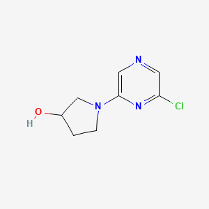molecular formula C8H10ClN3O B1423749 1-(6-Chloro-2-pyrazinyl)-3-pyrrolidinol CAS No. 959239-43-1
