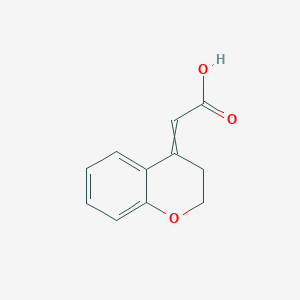 molecular formula C11H10O3 B1423753 2-(2,3-Dihydrochromen-4-ylidene)acetic acid CAS No. 920334-11-8