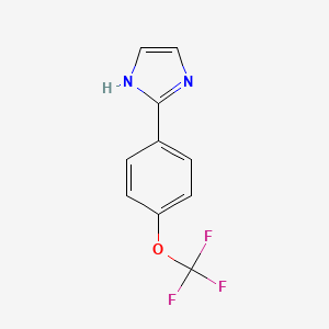 molecular formula C10H7F3N2O B1423755 2-(4-(Trifluoromethoxy)phenyl)-1H-imidazole CAS No. 885271-86-3