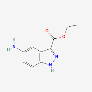 molecular formula C10H11N3O2 B1423761 Ethyl 5-amino-1H-indazole-3-carboxylate CAS No. 885278-45-5