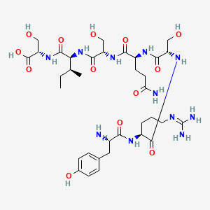 molecular formula C35H57N11O13 B14237629 L-Serine, L-tyrosyl-L-arginyl-L-seryl-L-glutaminyl-L-seryl-L-isoleucyl- CAS No. 315667-92-6