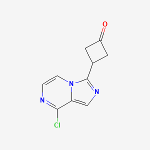 molecular formula C10H8ClN3O B1423766 3-(8-Chloroimidazo[1,5-A]pyrazin-3-YL)cyclobutanone CAS No. 936901-72-3