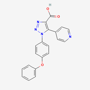 molecular formula C20H14N4O3 B1423767 1-(4-phenoxyphenyl)-5-(pyridin-4-yl)-1H-1,2,3-triazole-4-carboxylic acid CAS No. 1326843-89-3