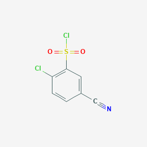 molecular formula C7H3Cl2NO2S B1423773 2-Chloro-5-cyanobenzene-1-sulfonyl chloride CAS No. 942199-56-6