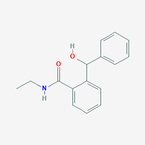 molecular formula C16H17NO2 B14237730 Benzamide, N-ethyl-2-(hydroxyphenylmethyl)- CAS No. 339559-68-1