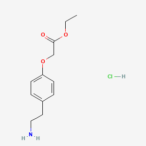 molecular formula C12H18ClNO3 B1423774 Ethyl 2-[4-(2-aminoethyl)phenoxy]acetate hydrochloride CAS No. 55458-81-6