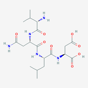 molecular formula C19H33N5O8 B14237776 L-Valyl-L-asparaginyl-L-leucyl-L-aspartic acid CAS No. 288584-10-1
