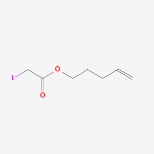 molecular formula C7H11IO2 B14237829 Acetic acid, iodo-, 4-pentenyl ester CAS No. 404003-12-9