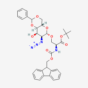O-(2-Azido-4,6-O-benzylidene-2-deoxy-alpha-D-galactopyranosyl)-N-[(9H-fluoren-9-ylmethoxy)carbonyl]-L-serine tert-Butyl Ester