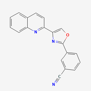molecular formula C19H11N3O B14237841 Benzonitrile, 3-[4-(2-quinolinyl)-2-oxazolyl]- CAS No. 502422-45-9