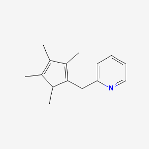 molecular formula C15H19N B14237844 2-[(2,3,4,5-Tetramethylcyclopenta-1,3-dien-1-yl)methyl]pyridine CAS No. 378788-41-1