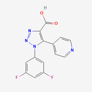 1-(3,5-difluorophenyl)-5-(pyridin-4-yl)-1H-1,2,3-triazole-4-carboxylic acid