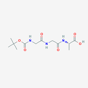 molecular formula C12H21N3O6 B14237899 N-(tert-Butoxycarbonyl)glycylglycyl-L-alanine CAS No. 446253-06-1