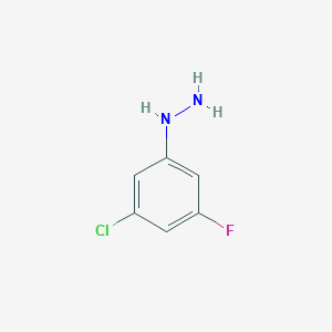 molecular formula C6H6ClFN2 B1423792 (3-Chloro-5-fluorophenyl)hydrazine CAS No. 1260890-58-1