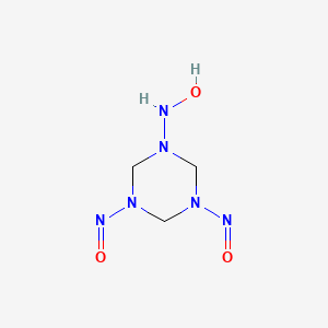molecular formula C3H8N6O3 B14237929 N-Hydroxy-3,5-dinitroso-1,3,5-triazinan-1-amine CAS No. 374907-72-9