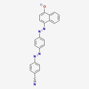 molecular formula C23H15N5O B14237951 4-[(E)-{4-[2-(4-Oxonaphthalen-1(4H)-ylidene)hydrazinyl]phenyl}diazenyl]benzonitrile CAS No. 561308-27-8