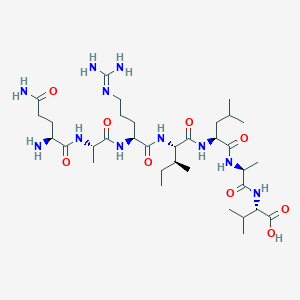 molecular formula C34H63N11O9 B14237959 L-Valine, L-glutaminyl-L-alanyl-L-arginyl-L-isoleucyl-L-leucyl-L-alanyl- CAS No. 501683-74-5