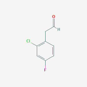 molecular formula C8H6ClFO B1423796 2-(2-Chloro-4-fluorophenyl)acetaldehyde CAS No. 864437-19-4
