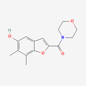 molecular formula C15H17NO4 B14237973 Morpholine, 4-[(5-hydroxy-6,7-dimethyl-2-benzofuranyl)carbonyl]- CAS No. 581807-31-0