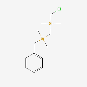 molecular formula C13H23ClSi2 B14237983 Benzyl{[(chloromethyl)(dimethyl)silyl]methyl}dimethylsilane CAS No. 392298-22-5