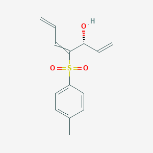 molecular formula C14H16O3S B14237984 (3R)-4-(4-Methylbenzene-1-sulfonyl)hepta-1,4,6-trien-3-ol CAS No. 228417-11-6