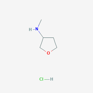molecular formula C5H12ClNO B1423799 N-Methyltetrahydrofuran-3-amine hydrochloride CAS No. 917882-94-1
