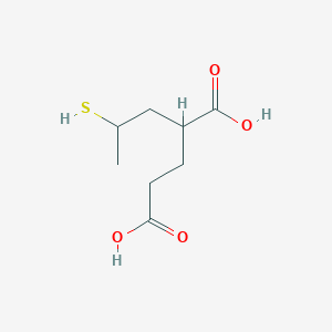 molecular formula C8H14O4S B14237999 Pentanedioic acid, 2-(2-mercaptopropyl)- CAS No. 254737-20-7