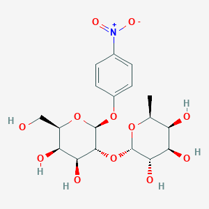 molecular formula C18H25NO12 B014238 4-硝基苯基-2-O-(α-L-岩藻糖吡喃糖基)-β-D-半乳糖吡喃糖苷 CAS No. 66347-27-1