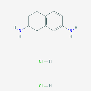 molecular formula C10H16Cl2N2 B1423808 1,2,3,4-Tetrahydro-naphthalene-2,7-diamine dihydrochloride CAS No. 861352-50-3