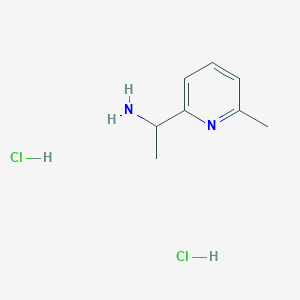 molecular formula C8H14Cl2N2 B1423809 1-(6-Methyl-pyridin-2-YL)-ethylamine dihydrochloride CAS No. 1187930-38-6