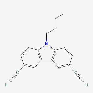molecular formula C20H17N B14238101 9-Butyl-3,6-diethynylcarbazole CAS No. 426266-07-1
