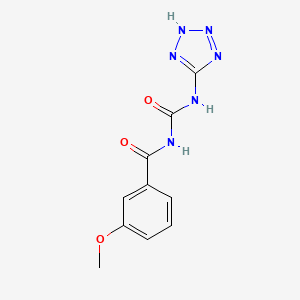 molecular formula C10H10N6O3 B14238141 Benzamide, 3-methoxy-N-[(1H-tetrazol-5-ylamino)carbonyl]- CAS No. 521058-45-7