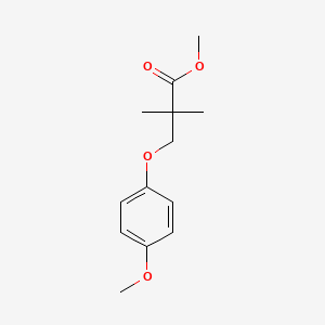 molecular formula C13H18O4 B14238151 Methyl 3-(4-methoxyphenoxy)-2,2-dimethylpropionate CAS No. 558437-61-9