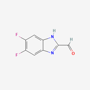 molecular formula C8H4F2N2O B1423816 5,6-DIFLUORO-1H-BENZOIMIDAZOLE-2-CARBALDEHYDE CAS No. 1263379-05-0