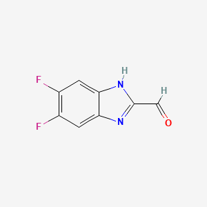 molecular formula C8H4F2N2O B1423816 5,6-Difluoro-1H-benzo[d]imidazole-2-carbaldehyde CAS No. 1263379-05-0