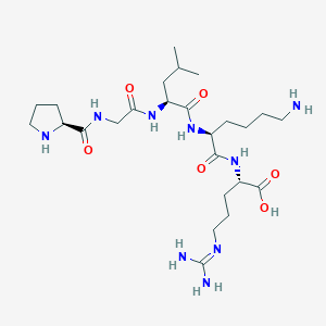 molecular formula C25H47N9O6 B14238206 H-Pro-Gly-Leu-Lys-Arg-OH CAS No. 494804-15-8