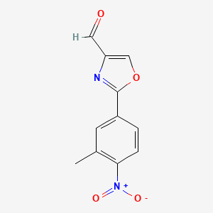 molecular formula C11H8N2O4 B1423822 2-(3-Methyl-4-nitro-phenyl)-oxazole-4-carbaldehyde CAS No. 885274-46-4