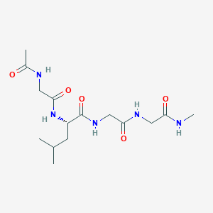 molecular formula C15H27N5O5 B14238235 N-Acetylglycyl-L-leucylglycyl-N-methylglycinamide CAS No. 208524-63-4