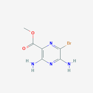 molecular formula C6H7BrN4O2 B1423824 Methyl 3,5-diamino-6-bromopyrazine-2-carboxylate CAS No. 1458-20-4