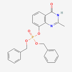 molecular formula C23H21N2O5P B14238265 Dibenzyl 2-methyl-4-oxo-1,4-dihydroquinazolin-8-yl phosphate CAS No. 211172-77-9