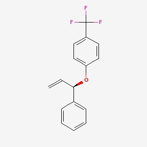 molecular formula C16H13F3O B14238270 Benzene, 1-[[(1R)-1-phenyl-2-propenyl]oxy]-4-(trifluoromethyl)- CAS No. 444575-92-2