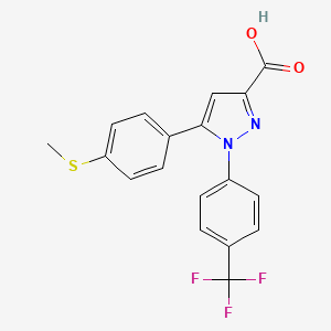 5-(4-Methylsulfanyl-phenyl)-1-(4-trifluoromethyl-phenyl)-1H-pyrazole-3-carboxylic acid
