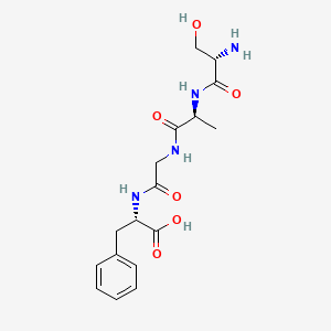 molecular formula C17H24N4O6 B14238314 L-Seryl-L-alanylglycyl-L-phenylalanine CAS No. 245073-52-3