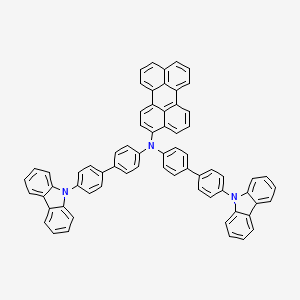 molecular formula C68H43N3 B14238538 N,N-Bis[4'-(9H-carbazol-9-yl)[1,1'-biphenyl]-4-yl]perylen-3-amine CAS No. 519180-38-2