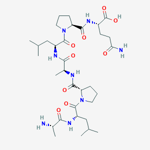 molecular formula C33H56N8O9 B14238574 L-Glutamine, L-alanyl-L-leucyl-L-prolyl-L-alanyl-L-leucyl-L-prolyl- CAS No. 503844-13-1