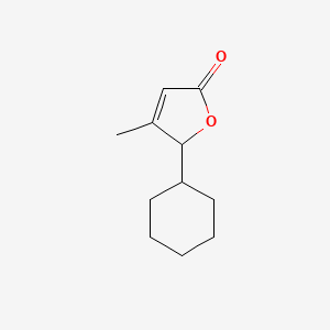 molecular formula C11H16O2 B14238624 2(5H)-Furanone, 5-cyclohexyl-4-methyl- CAS No. 403657-12-5