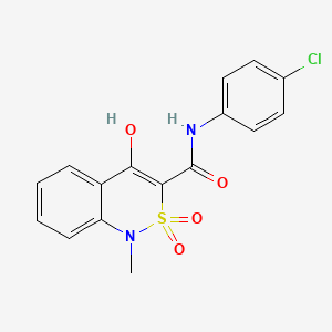 molecular formula C16H13ClN2O4S B1423866 N-(4-chlorophenyl)-4-hydroxy-1-methyl-2,2-dioxo-1,2-dihydro-2lambda~6~,1-benzothiazine-3-carboxamide CAS No. 320423-85-6