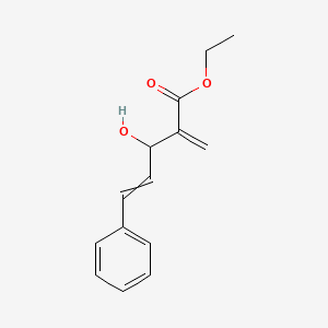 molecular formula C14H16O3 B14238690 Ethyl 3-hydroxy-2-methylidene-5-phenylpent-4-enoate CAS No. 220175-96-2