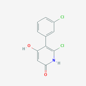 molecular formula C11H7Cl2NO2 B1423873 6-Chloro-5-(3-chlorophenyl)-2,4-pyridinediol CAS No. 337920-80-6