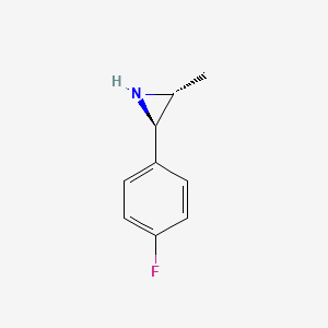 molecular formula C9H10FN B14238743 (2S,3R)-2-(4-Fluorophenyl)-3-methylaziridine CAS No. 502850-12-6
